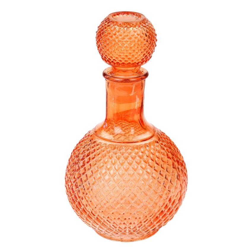 76956 POMARAŃCZOWA KARAFKA Z WZOREM DIAMENTOWYM (1).jpg