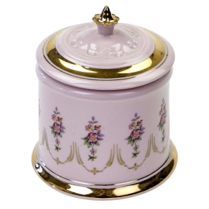 CHODOV KWIATY BOMBONIERA Z RÓŻOWEJ PORCELANY