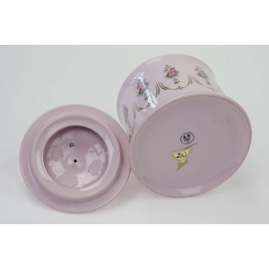 58696 CHODOV KWIATY BOMBONIERA Z RÓŻOWEJ PORCELANY (6).JPG