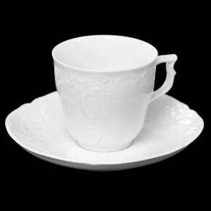 ROSENTHAL SANSSOUCI BIAŁA FILIŻANKA ZE SPODKIEM MOKKA
