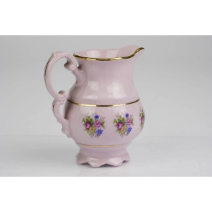 42403 LEANDER RZADKOŚĆ MLECZNIK Z RÓŻOWEJ PORCELANY FASON SONATA KOLOROWE KWIATUSZKI (3).jpg