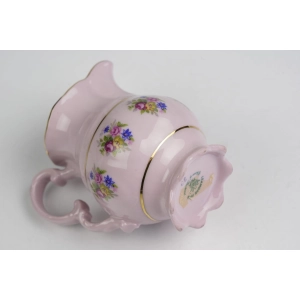 42403 LEANDER RZADKOŚĆ MLECZNIK Z RÓŻOWEJ PORCELANY FASON SONATA KOLOROWE KWIATUSZKI (4).jpg
