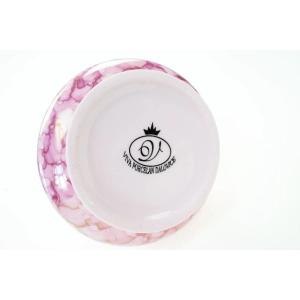 71789 DALOVICE FILIŻANKA KUBEK Z RÓŻOWEJ PORCELANY KOLOROWE KWIATY (6).JPG