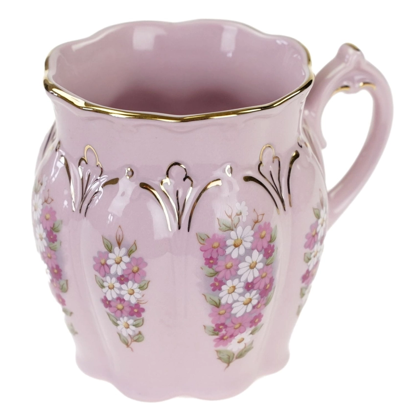 48023 CHODOV KUBEK FILIŻANKA Z RÓŻOWEJ PORCELANY W STOKROTKI (1).jpg