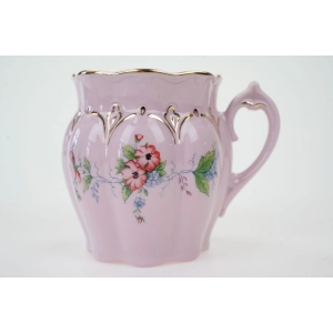 76607 CHODOV KUBEK HANKA Z RÓŻOWEJ PORCELANY KOLOROWE KWIATUSZKI (2).jpg