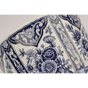 40957 DELFTS DONICZKA   OSŁONKA NA DONICĘ KOBALTEM MALOWANA (3).jpg
