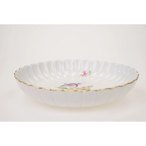 76998 MEISSEN MIŚNIA MISA PATERA KOLOROWE KWIATY (2).jpg