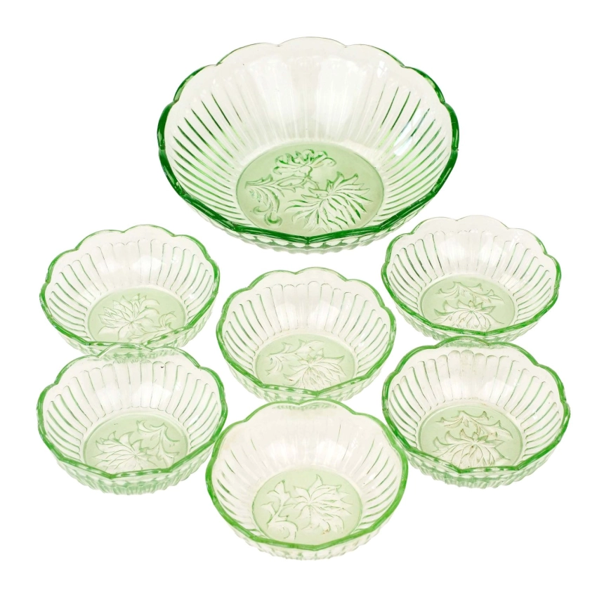 77014 HORTENSJA STARA MISA Z MISECZKAMI ART-DECO Z CHRYZANTEMĄ W KOLORZE URANOWEJ ZIELENI 1+6 (1).jpg