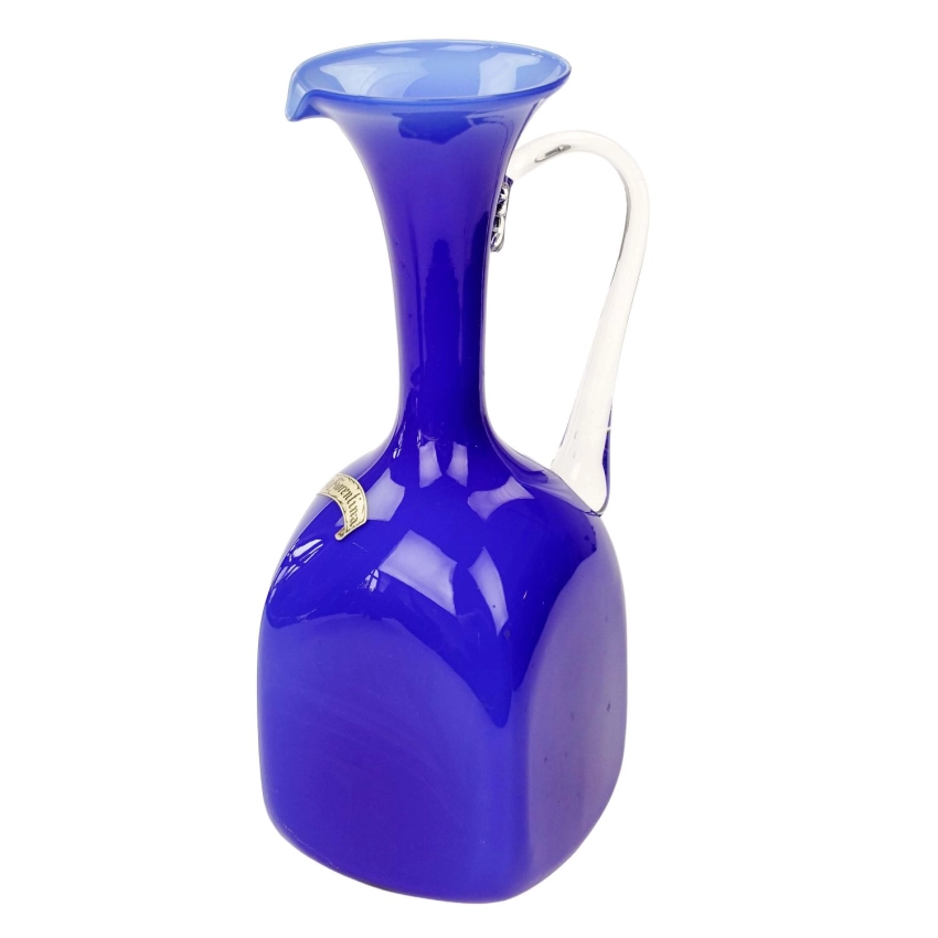 77019 EMPOLI CUDOWNY ARTYSTYCZNY DZBAN WAZON SZAFIROWO-BIAŁY (1).jpg