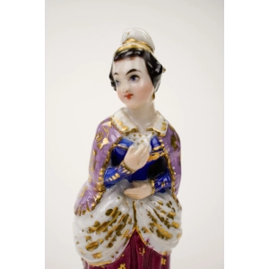 77030 ANTYCZNA XIX WIECZNA PORCELANOWA FIGURALNA BUTELKA NA PERFUMY (2).jpg