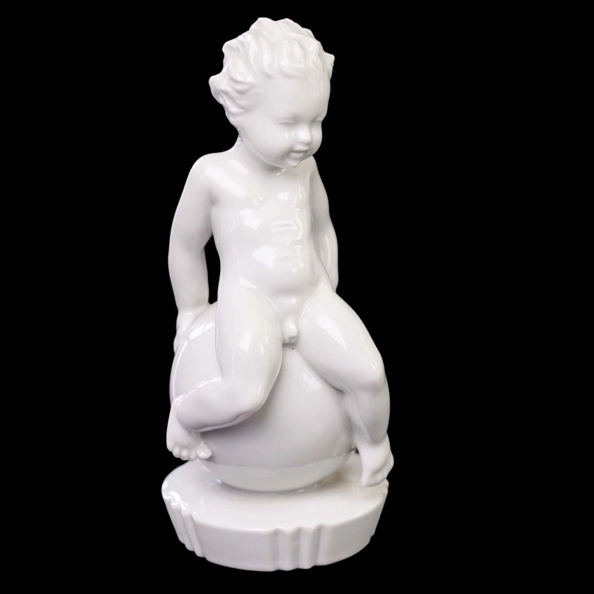 77032 ROSENTHAL F. NAGY PUTTO NA KULI FIGURKA W BIELI (1).jpg