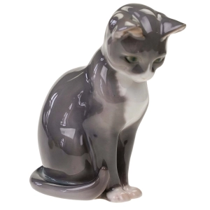 BING & GRONDAHL FIGURKA FIGURKA SIEDZĄCEGO KOTKA