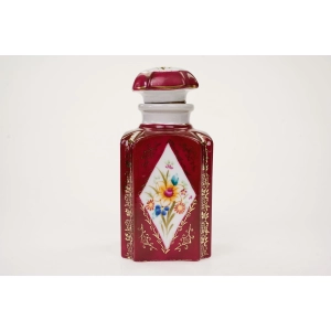 77052 PORCELANOWA STARA RĘCZNIE MALOWANA BUTELECZKA NA PACHNIDŁA PERFUMY (2).jpg