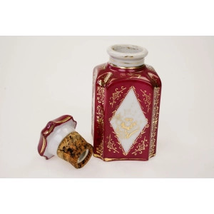 77053 PORCELANOWA STARA RĘCZNIE MALOWANA BUTELECZKA NA PACHNIDŁA PERFUMY II (3).jpg