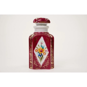 77054 PORCELANOWA STARA RĘCZNIE MALOWANA BUTELECZKA NA PACHNIDŁA PERFUMY III (2).jpg