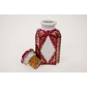 77054 PORCELANOWA STARA RĘCZNIE MALOWANA BUTELECZKA NA PACHNIDŁA PERFUMY III (5).jpg