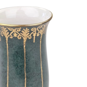 77112 CHIŃSKI WAZON Z LAT 50-TYCH ZIELONY MARMURKOWY Z GOLD RELIEFAMI (3).png