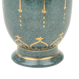77112 CHIŃSKI WAZON Z LAT 50-TYCH ZIELONY MARMURKOWY Z GOLD RELIEFAMI (4).png