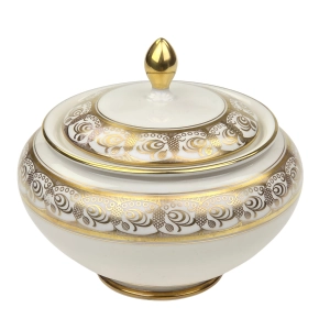 ROYAL KM KOŚĆ SŁONIOWA I ZŁOCENIA ŚLICZNA BOMBONIERA