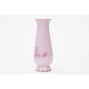 70009 LEANDER ŚLICZNY WAZON Z RÓŻOWEJ PORCELANY RĘCZNIE MALOWANE RÓŻYCZKI (2).JPG