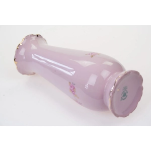 70009 LEANDER ŚLICZNY WAZON Z RÓŻOWEJ PORCELANY RĘCZNIE MALOWANE RÓŻYCZKI (4).JPG