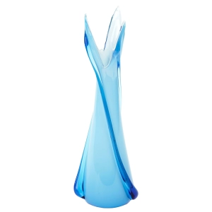 CRISTALLERIA FRATELLI BETTI EMPOLI DUŻY NIEBIESKI WAZON 39 CM