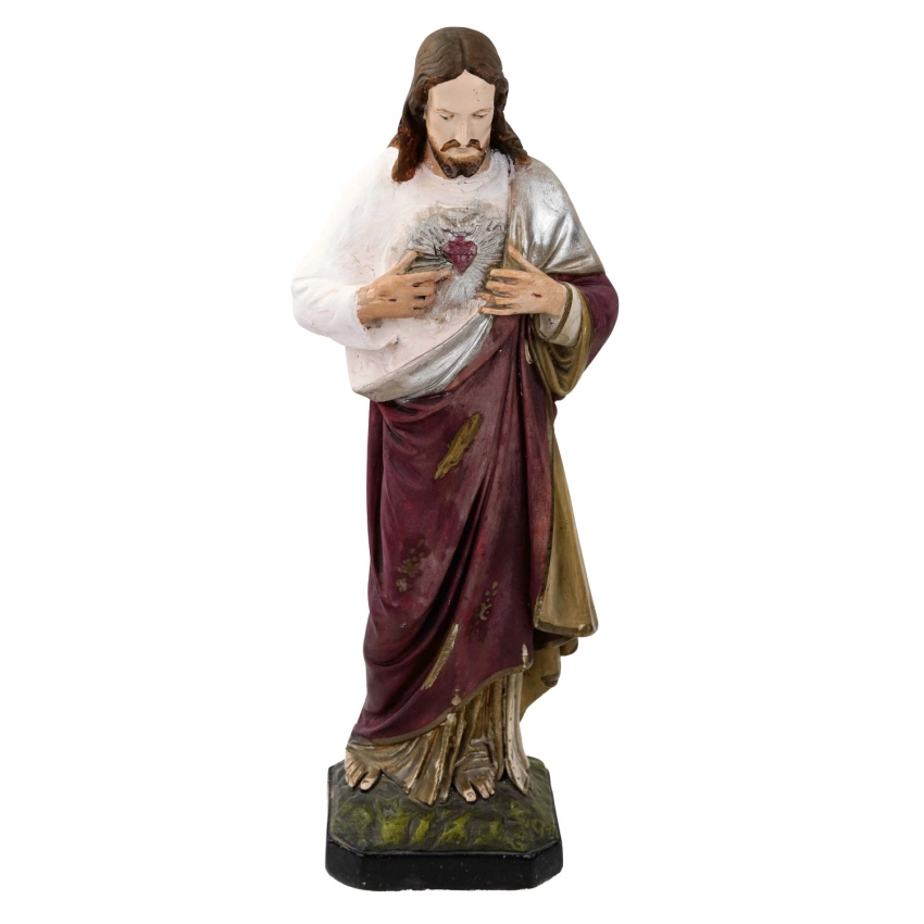 77178 ŚLĄSK GIPSOWA FIGURA JEZUS Z GOREJĄCYM SERCEM 65 CM (1).jpg