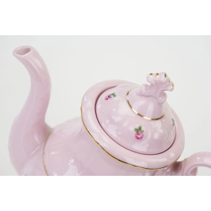 77216 RUDOLF KÄMPF SONATA DZBANEK Z RÓŻOWEJ PORCELANY KOLOROWE KWIATY (3).jpg