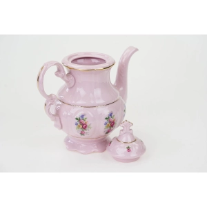 77216 RUDOLF KÄMPF SONATA DZBANEK Z RÓŻOWEJ PORCELANY KOLOROWE KWIATY (4).jpg