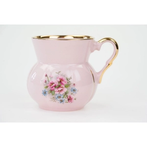 77223 KARLOVY VARY RÓŻOWA PORCELANA PĘKATA FILIŻANKA KUBEK KOLOROWE BUKIETY (2).jpg