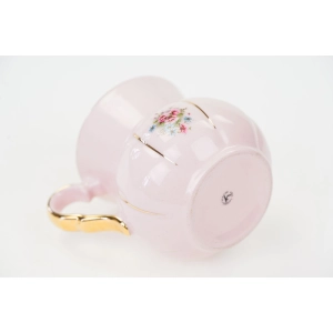 77223 KARLOVY VARY RÓŻOWA PORCELANA PĘKATA FILIŻANKA KUBEK KOLOROWE BUKIETY (4).jpg