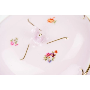 77226 LEANDER BOMBONIERA Z RÓŻOWEJ PORCELANY FASON AMIS KOLOROWE KWIATKI (3).jpg