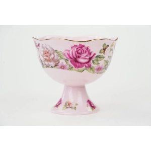 77227 RÓŻOWA PORCELANA PIĘKNY CZESKI PUCHAREK RÓŻE I MOTYLE (2).jpg