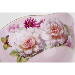 77227 RÓŻOWA PORCELANA PIĘKNY CZESKI PUCHAREK RÓŻE I MOTYLE (4).jpg