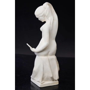 77234 DUŻA CERAMICZNA FIGURA AKT KOBIECY LATA 5060-TE DZIEWCZYNA Z LUSTERKIEM (3).jpg