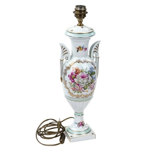 77252 FRANCJA PRZEPIĘKNA PORCELANOWA LAMPA PODSTAWA LAMPY W STYLU LIMOGES (1).jpg