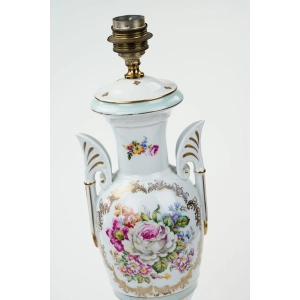 77252 FRANCJA PRZEPIĘKNA PORCELANOWA LAMPA PODSTAWA LAMPY W STYLU LIMOGES (2).jpg