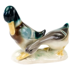 77312 FIGURKA DWÓCH KACZEK RĘCZNIE MALOWANA PIĘKNA (1).jpg