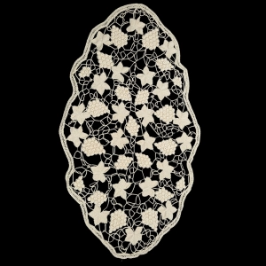 NIESAMOWITY OBRUS W WINOGRONA W KREMIE 115 X 64 CM