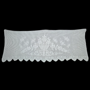 SZYDEŁKO ZAZDROSTKA LAMBREKIN WAZA Z KWIATAMI W BIELI ŚLICZNA 150 X 60 CM