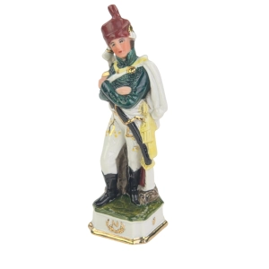 CAPODIMONTE FIGURA NAPOLEOŃSKIEGO ŻOŁNIERZA PORCELANOWA FIGURA I