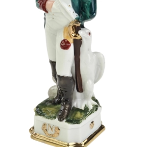 77408 CAPODIMONTE DUŻA FIGURA NAPOLEON Z PTAKIEM STATUETKA PORCELANOWA (7).jpg