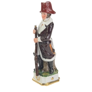 77409 CAPODIMONTE FIGURA ŻOŁNIERZA NAPOLEOŃSKIEGO OFICER PIECHOTY STATUETKA PORCELANOWA (3).jpg