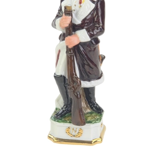 77409 CAPODIMONTE FIGURA ŻOŁNIERZA NAPOLEOŃSKIEGO OFICER PIECHOTY STATUETKA PORCELANOWA (7).jpg
