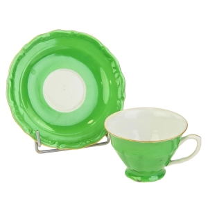 77449 BOGUCICE ZIELONA FILIŻANKA ZE SPODKIEM KOLOROWE LATA 70-TE (4).jpg