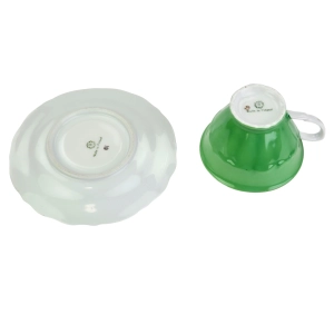 77449 BOGUCICE ZIELONA FILIŻANKA ZE SPODKIEM KOLOROWE LATA 70-TE (7).jpg