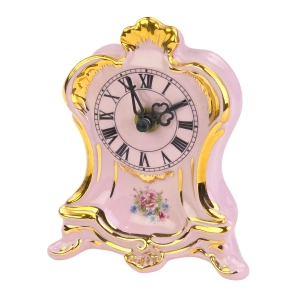 77457 DALOVICE RÓŻOWA PORCELANA ZEGAR BUKIET KWIATÓW (2).jpg