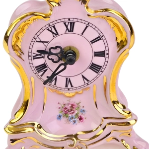 77457 DALOVICE RÓŻOWA PORCELANA ZEGAR BUKIET KWIATÓW (3).jpg