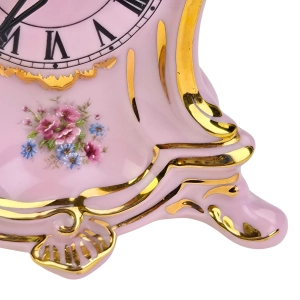 77457 DALOVICE RÓŻOWA PORCELANA ZEGAR BUKIET KWIATÓW (4).jpg
