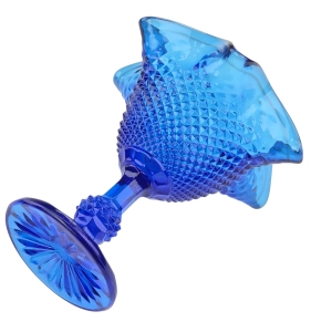 77488 ZĄBKOWICE TURKUSOWY PUCHAREK Z FALBANKĄ Z DEKORACJĄ ASTRID RZADKOŚĆ (7).jpg